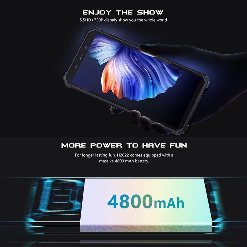 IIIF150 H2022 Outdoor Sports Mobile Phone With NFC Features IP68/69K 5.5 Inch HD+ Waterproof Rugged Smartphone 4GB+32G RAM