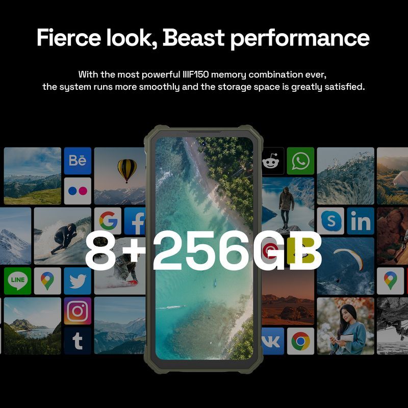 IIIF150 R2022 Rugged Phone 6.78'' FHD+90Hz Display 8GB+256GB G95 Octa Core 64MP+20MP Night Vision Smartphone Celular Cellphone