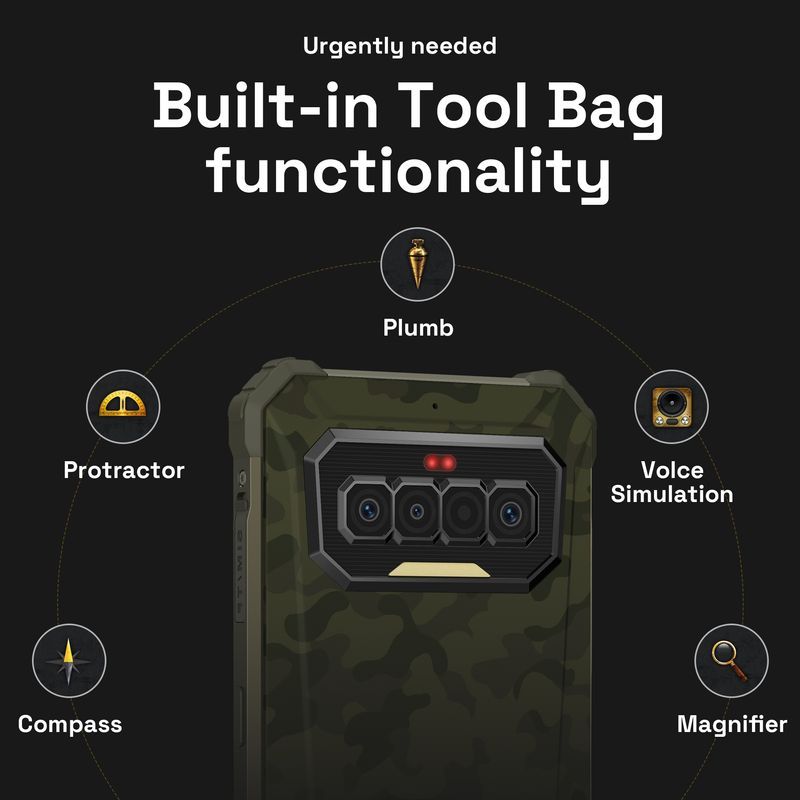 IIIF150 R2022 Rugged Phone 6.78'' FHD+90Hz Display 8GB+256GB G95 Octa Core 64MP+20MP Night Vision Smartphone Celular Cellphone