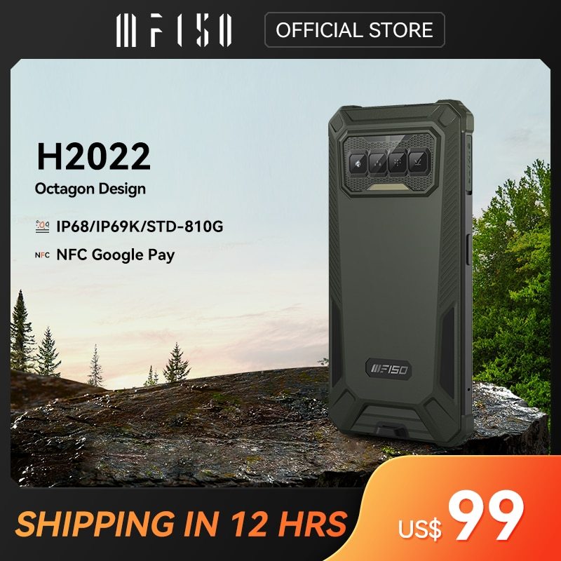 IIIF150 H2022 Outdoor Sports Mobile Phone With NFC Features IP68/69K 5.5 Inch HD+ Waterproof Rugged Smartphone 4GB+32G RAM