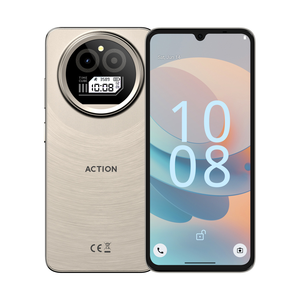IIIF150 Action A5Pro Smartphone 3GB RAM 256GB ROM 6.8inch HD+ Full View HAA Display Dual Screen Design 5100mAh Battery Android 15 Phone