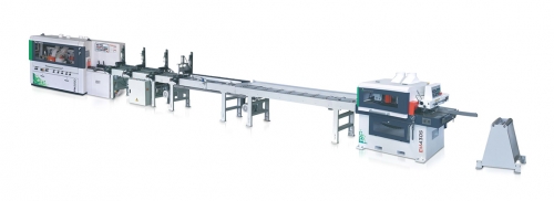 Wood slicing and planing production line