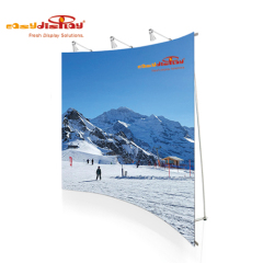 Easy Curved L banner stand dual version