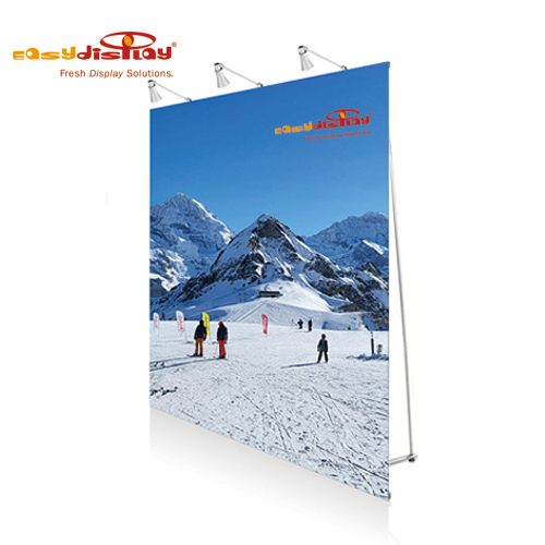 Easy Curved L banner stand dual version