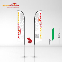 Easy Multi Beach Flag Sail Banner Double Side L