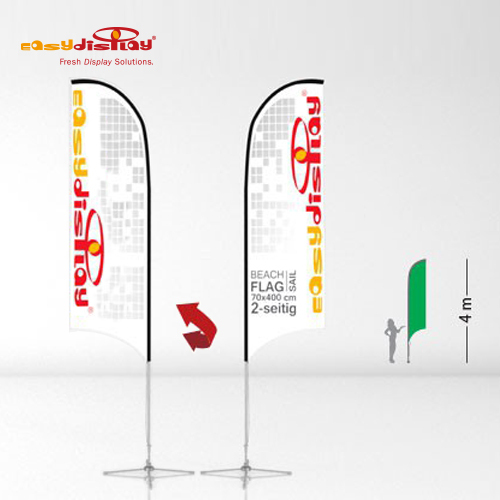 Easy Multi Beach Flag Sail Banner Double Side L
