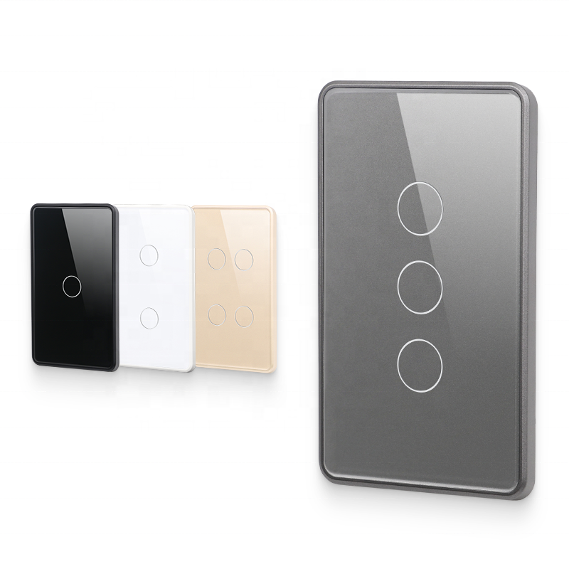 Zigbee 3.0 10A 3-gang Smart Touch Panel Switch