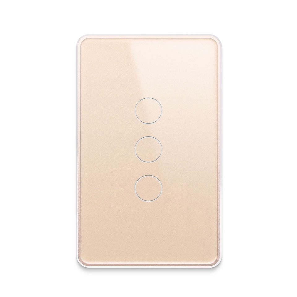 Zigbee 3.0 10A 3-gang Smart Touch Panel Switch