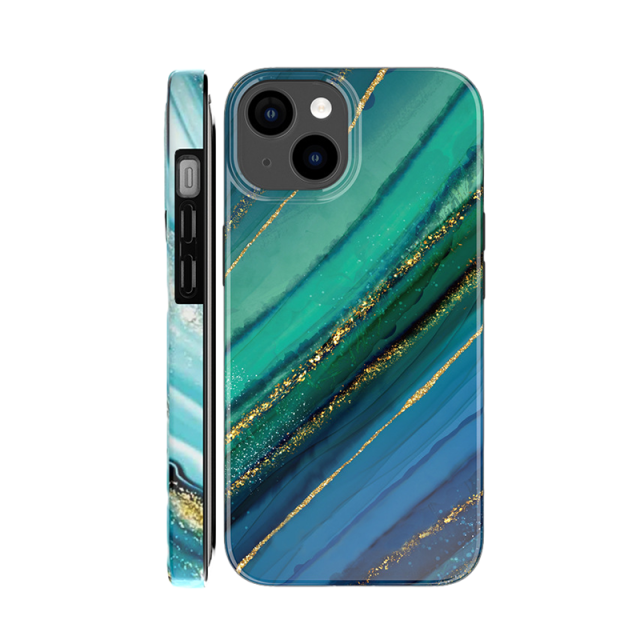 High Quality IMD Full-Wrap TPU Case with Glittery Marble Design: Magnetic Adsorption