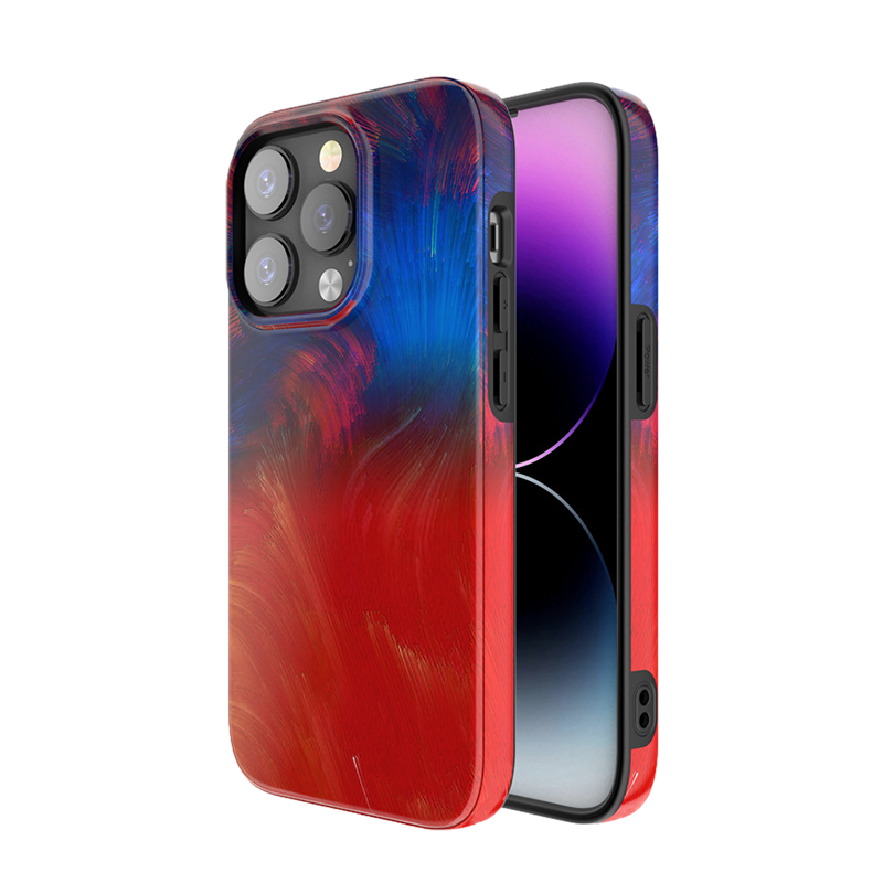 Shock-Resistant Full-Coverage IMD Dual-Layer Coated Oil Painting iPhone Case - Artistic Protection for Your Device