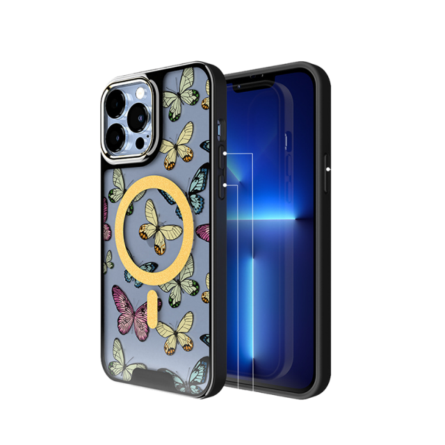 Double-Sided IMD Film-Coated PC Case with Magnetic TPU for iPhones - Superior Protection & Premium Design