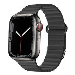 Magnetic Closure Leather Loop Watch Band for Apple Watch Series