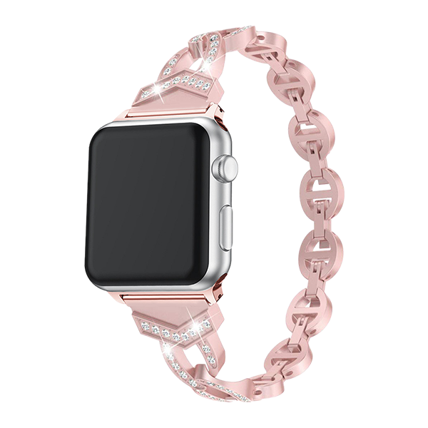 Diamond-Set Stainless Steel Watch Band for Apple Watch 8 - VO Design