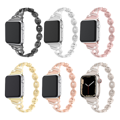 Diamond-Set Stainless Steel Watch Band for Apple Watch 8 - VO Design