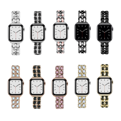 Denim Chain Watch Band for Apple Watch 8 - Stainless Steel Metal Link Bracelet