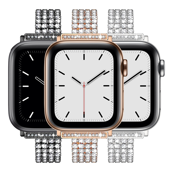 Sparkling Four-Row Diamond Strap for iWatch Series and Samsung Apple Ultra