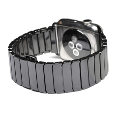 Ceramic Butterfly Clasp Metal Chain Strap for Apple Watch 8