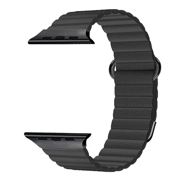 Magnetic Closure Leather Loop Watch Band for Apple Watch Series
