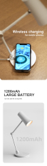 Colorful Adjustable Desk Lamp with Wireless Phone Charging Base - Modern Minimalist Design