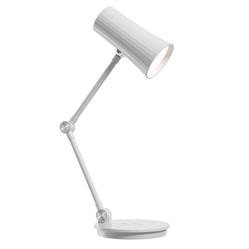 Colorful Adjustable Desk Lamp with Wireless Phone Charging Base - Modern Minimalist Design