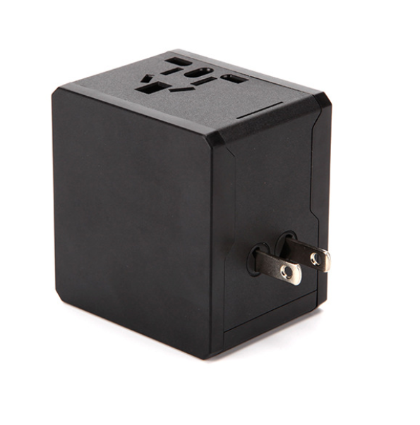 "Versatile Multi-Country Plug with USB & Customizable Logo - B2B Bulk Orders"