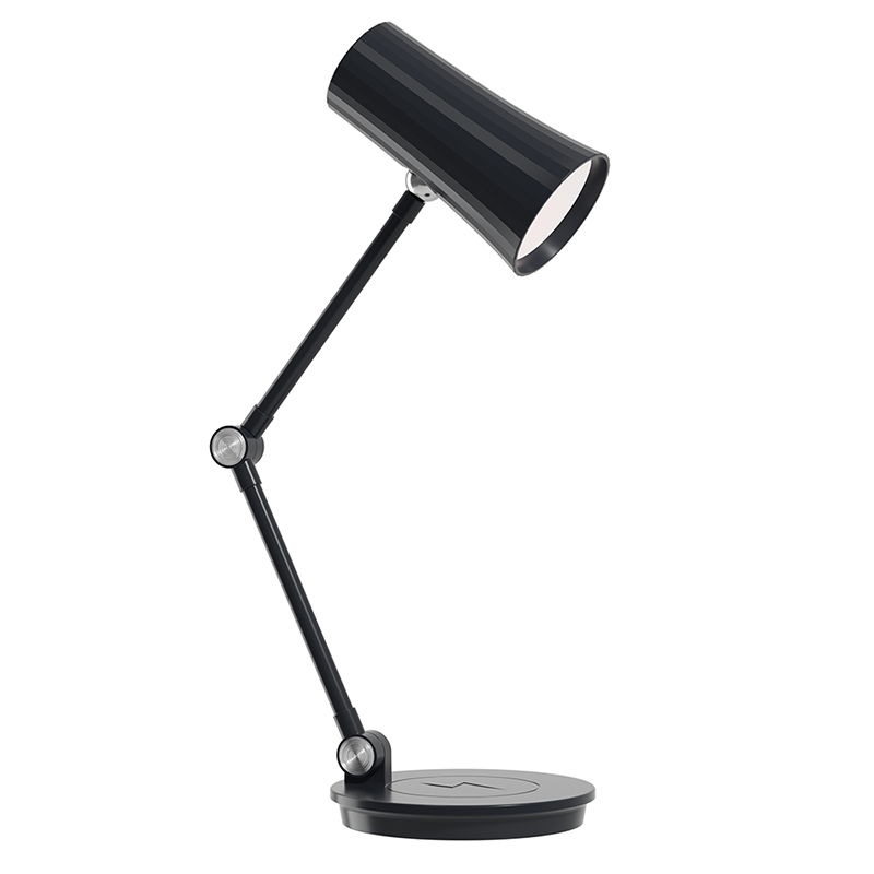 Colorful Adjustable Desk Lamp with Wireless Phone Charging Base - Modern Minimalist Design