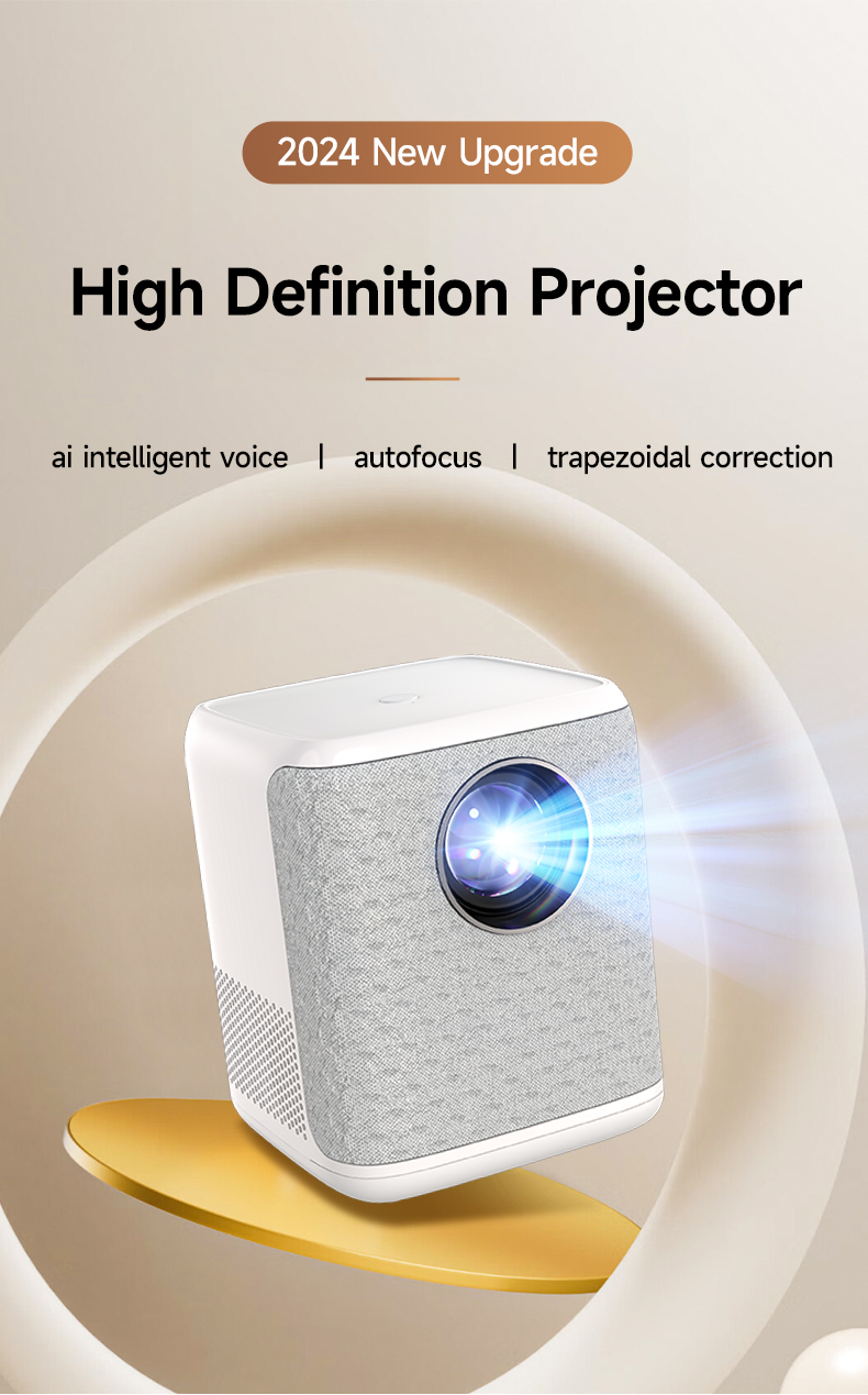 S6 1080P HD Projector - Remote Control, Modern Design for Home Use