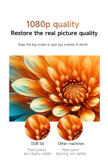 S6 1080P HD Projector - Remote Control, Modern Design for Home Use