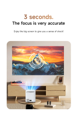 S6 1080P HD Projector - Remote Control, Modern Design for Home Use