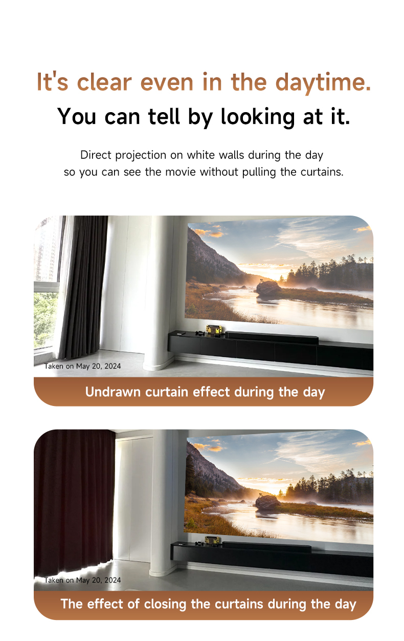 S6 1080P HD Projector - Remote Control, Modern Design for Home Use