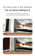 S6 1080P HD Projector - Remote Control, Modern Design for Home Use