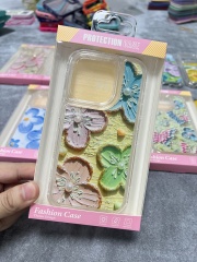 Colorful Glitter Drip Resin 3-in-1 Phone Case - Anti-slip, Fashionable & Convenient Stand