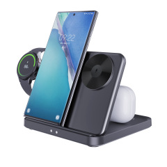 KCFold5 3-in-1 Wireless Charger Suitable for Samsung Flip5 Phone, Watch, Earphones, Foldable Desktop Stand