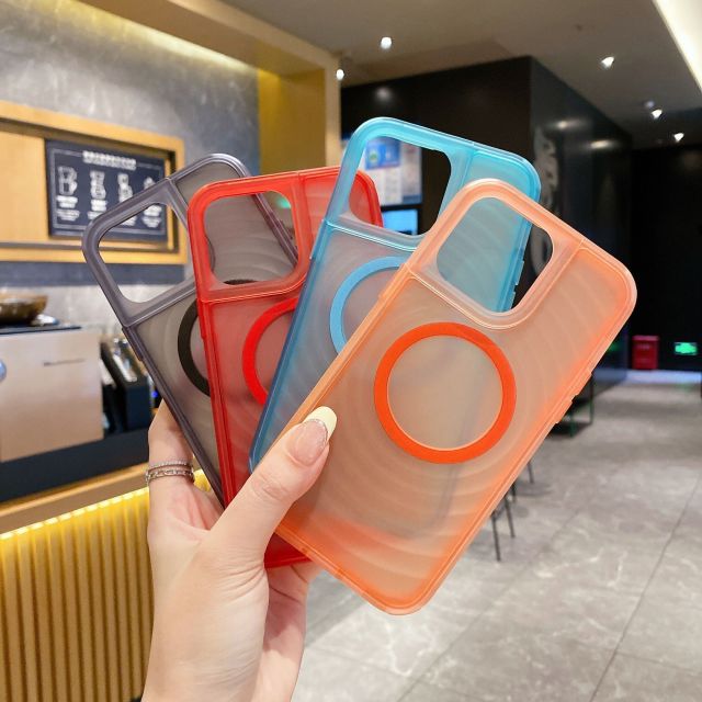 Sparkling Wave Nail Polish Phone Case - TPU & PC Dyed, Skincare Oil, Non-slip Frame, 4 Corner Protection, Magnetic Ring Matching
