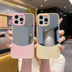 Arc-shaped Mirror 2-in-1 Phone Case - 1.5mm Acrylic Color Block for B2B.