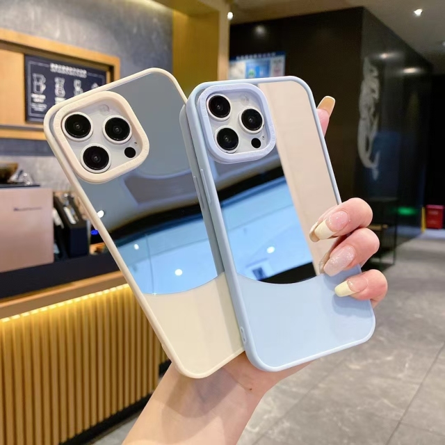 Arc-shaped Mirror 2-in-1 Phone Case - 1.5mm Acrylic Color Block for B2B.