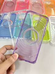 Magnetic Colorful Wave Phone Case with TPU Dyeing & PC Frame Design