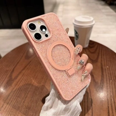 Luxury Diamond-Encrusted Phone Case with Dual Magnetic Stand