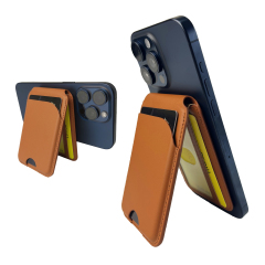 Leather Stand Magnetic Phone Card Holder for B2B Sales