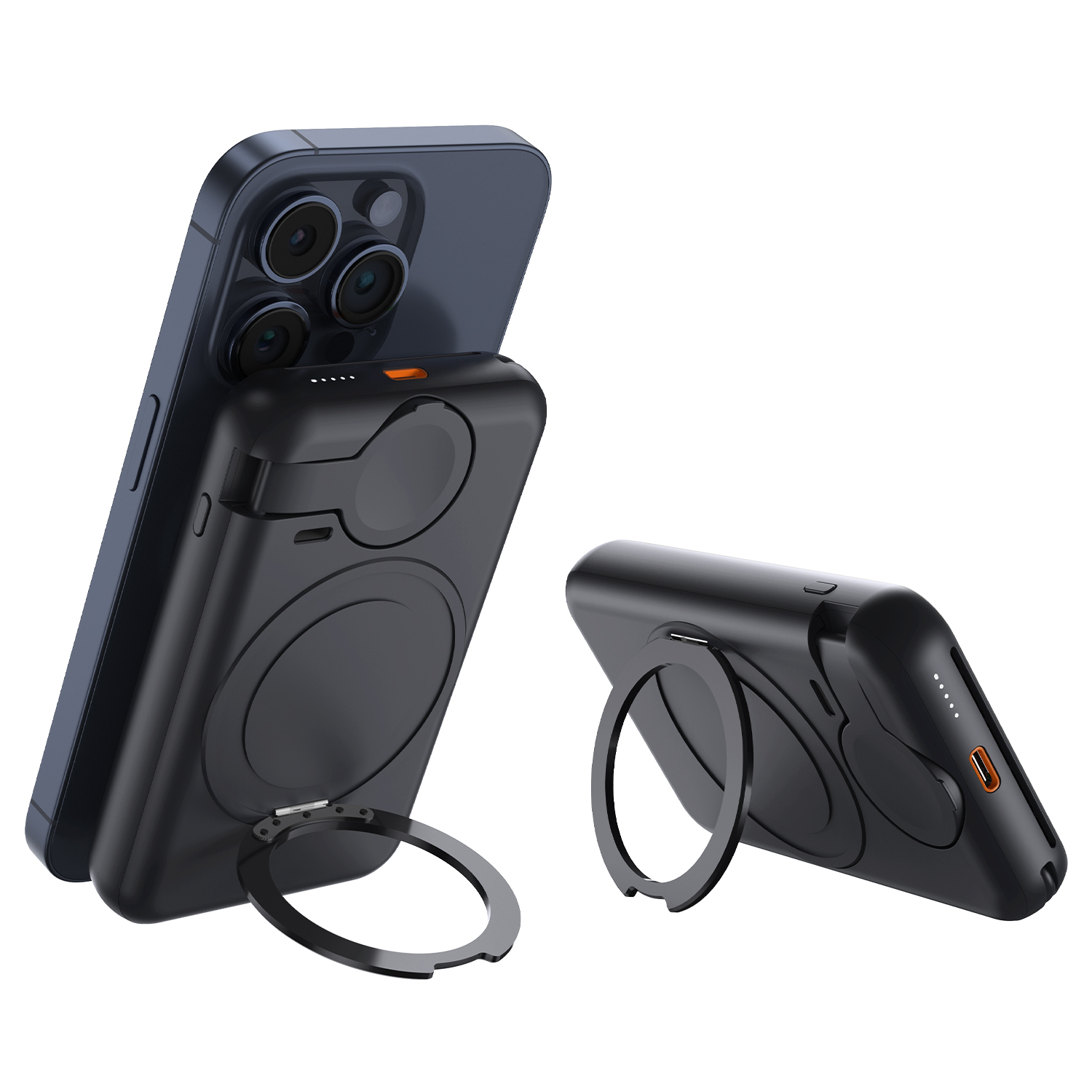 Magnetic MP07-15W Charger with Stand, Dual Charging for Watch & Phone