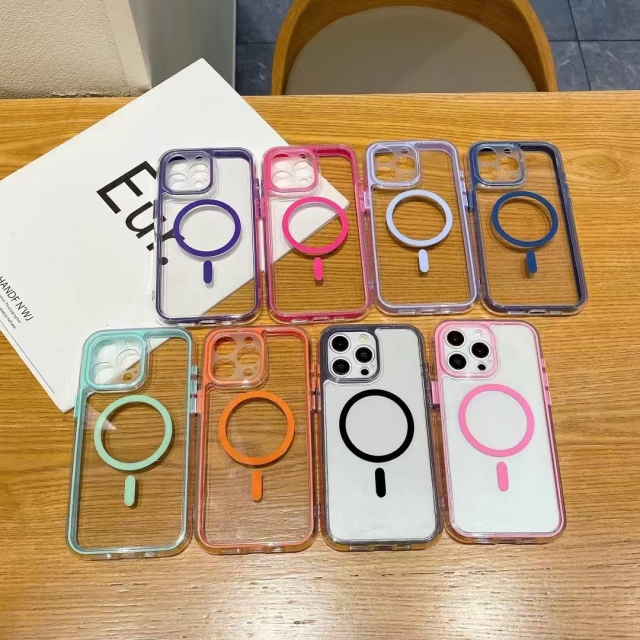 Magnetic N52 Tri-Function Crystal Clear Phone Case for B2B Sales