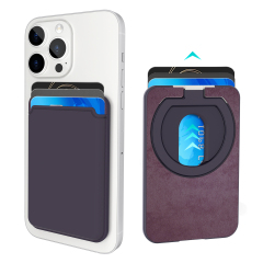 Magnetic 360° Rotating Phone Holder, Premium Leather Stand for B2B