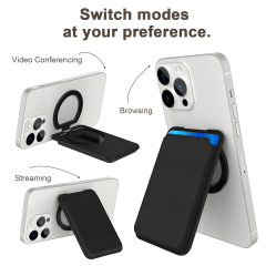 Magnetic 360° Rotating Phone Holder, Premium Leather Stand for B2B