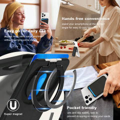 Magnetic 360° Rotating Phone Holder, Premium Leather Stand for B2B