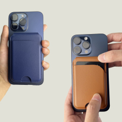 Leather Stand Magnetic Phone Card Holder for B2B Sales