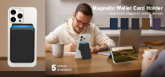 Magnetic 360° Rotating Phone Holder, Premium Leather Stand for B2B