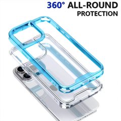 "High-Quality 2-in-1 Anti-Slip Clear Space cover Candy Color Phone Cases, Multi-color Options"
