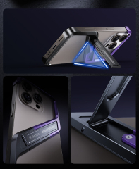 Slim S-Shaped Phone Case with Hidden Stand - M09 Minimalist Pivot