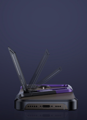 Slim S-Shaped Phone Case with Hidden Stand - M09 Minimalist Pivot