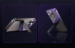 Slim S-Shaped Phone Case with Hidden Stand - M09 Minimalist Pivot